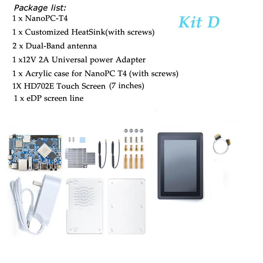 NanoPC-T4 Rockchip RK3399 Cortex-A72 Cortex-A53 VR AI OpenCV TensorFlow MIPI Dual band wifi M.2PC EC20 4G 16GB EMMC