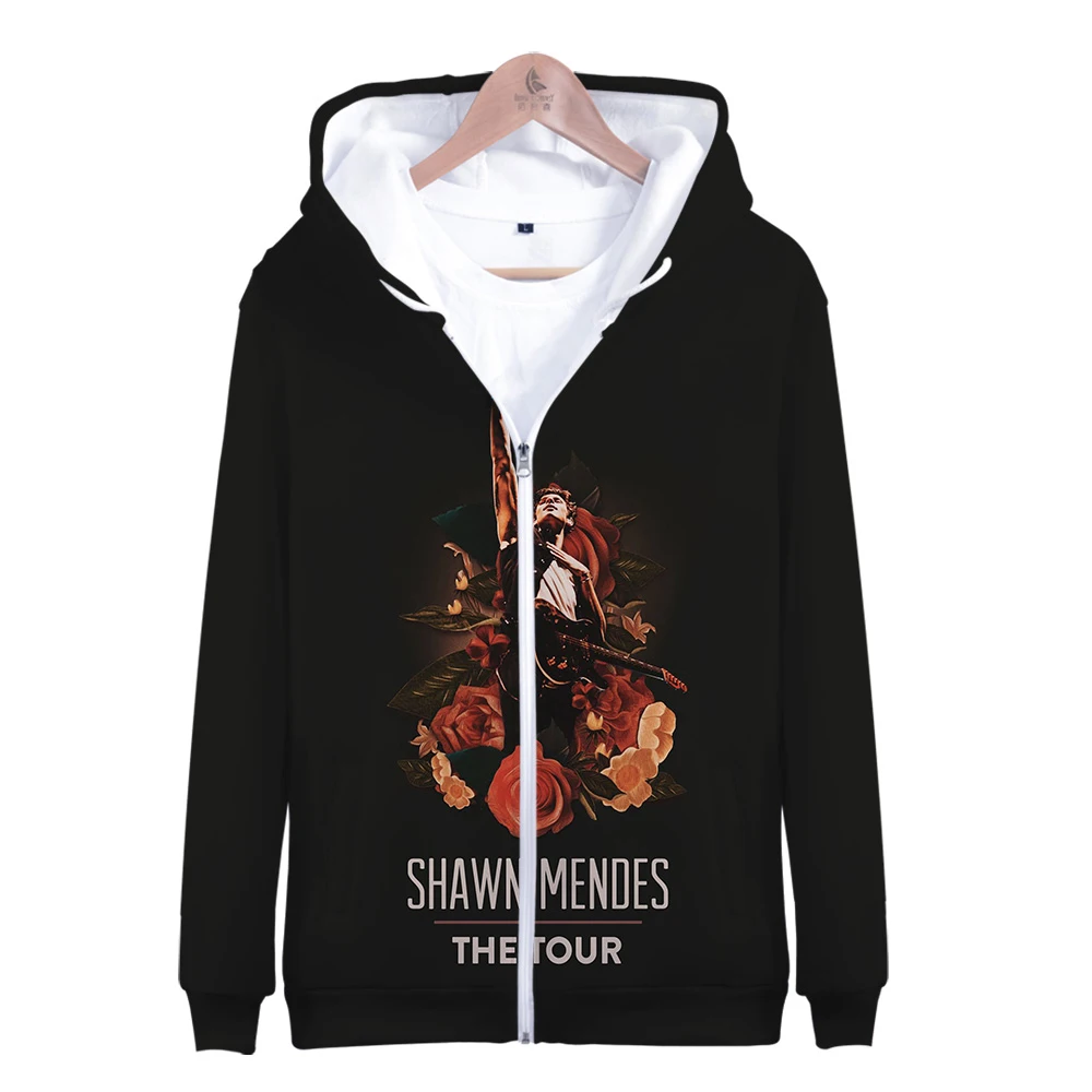 Дропшиппинг 3D Shawn Mendes крутые толстовки на молнии с принтом повседневные женские и