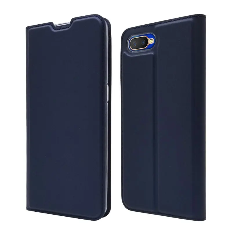 Откидной чехол для Oppo RX17 Neo, Магнитный чехол, кошелек, кожаный чехол для телефона, аксессуары для Oppo RX17 Neo, чехол для книги, карты, Etui, чехол - Цвет: Синий