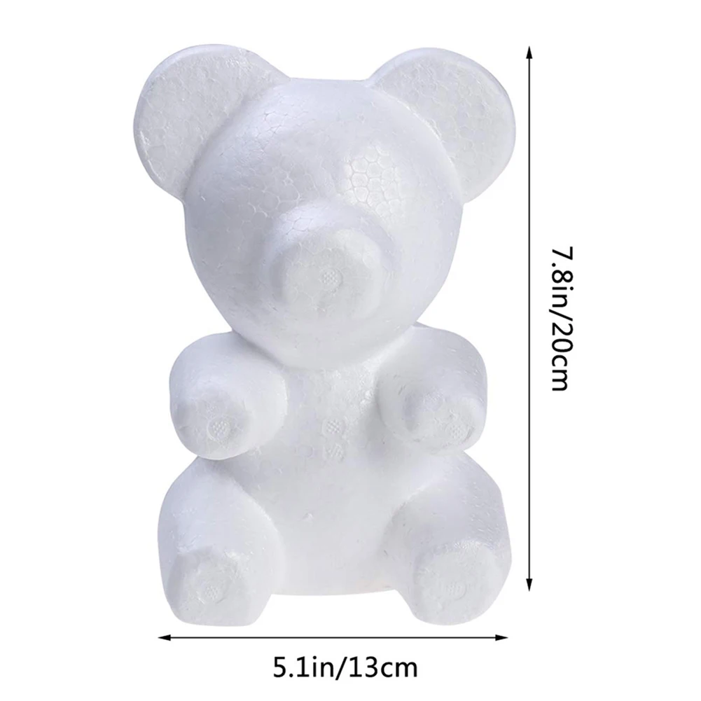 20cm 15/20/30 см Моделирование вспененный пенополистирол пены медведь белые шары для поделок для DIY для рождественской вечеринки Свадебные украшения Поставки подарки - Цвет: 20cm