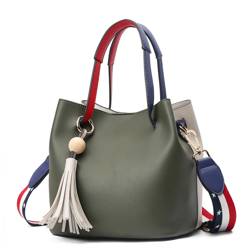 Мода 2017 г. Для женщин сумка мешок Повседневное кожаная Сумки известный бренд