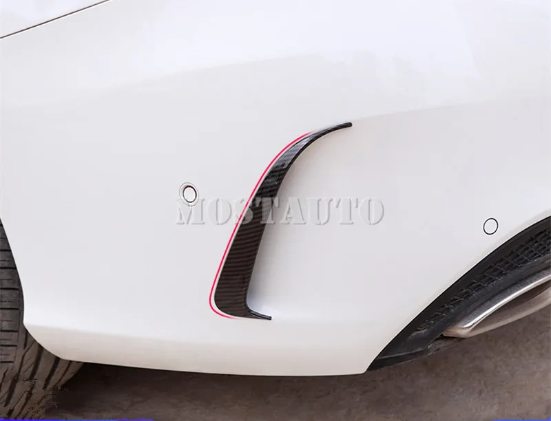 Задний бампер для Benz CLA W117 CLA45 AMG из углеродного волокна 2013 2018 2 шт.|Лепнина