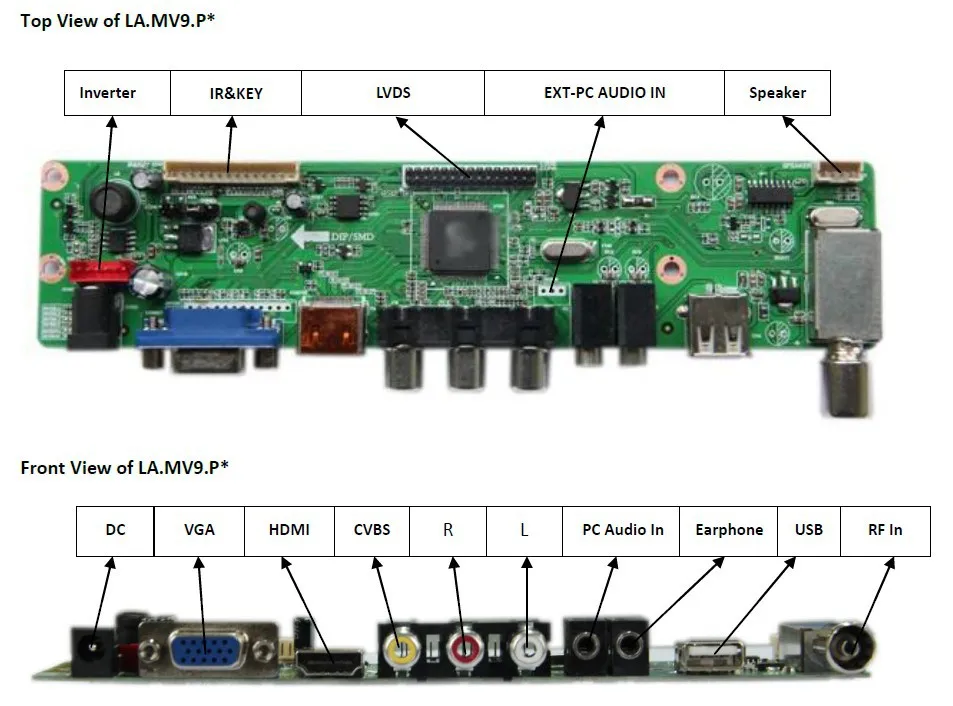 ТВ+ HDMI+ VGA+ AV+ USB+ Аудио ТВ ЖК-плата драйвера 23," LM238WF1-SLE1/LM238WF1-SLA1/SLA3 1920*1080 ЖК-плата контроллера DIY комплекты