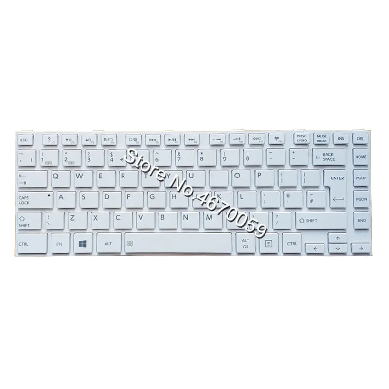 White Laptop UK Keyboard for Toshiba L800 L805 C805D C800 C805 L830 L800D L840 C840 Series Big Enter Replacement | Компьютеры и офис