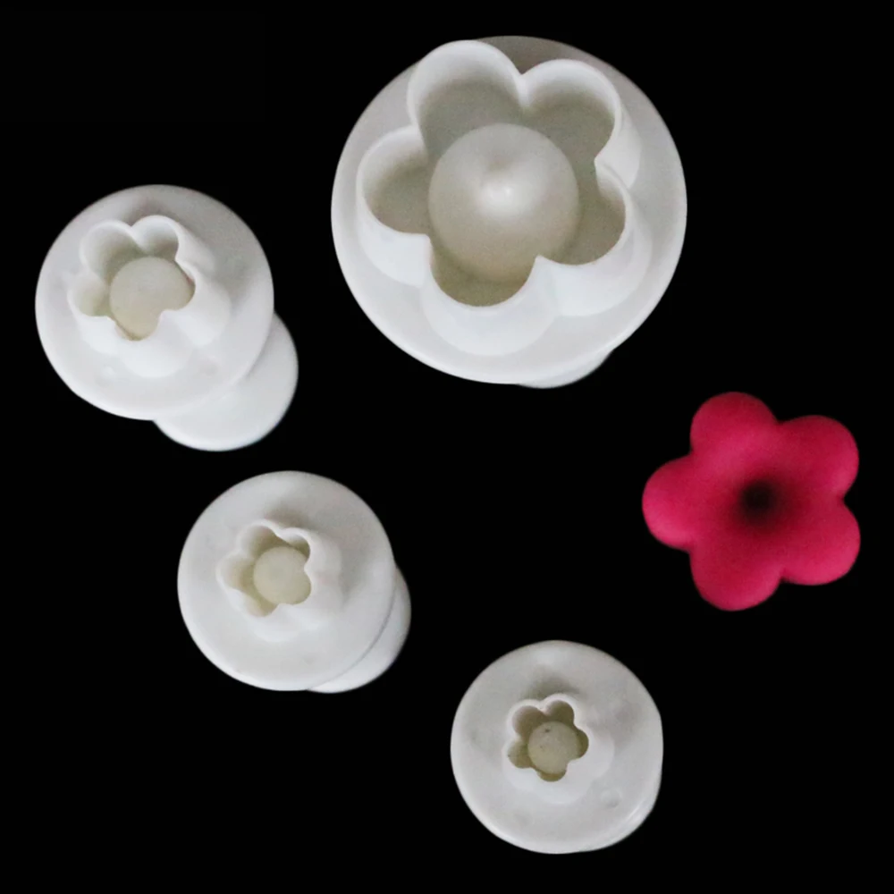 4 шт./компл. сливы печенья ножи для тортов пресс форма декоративные инструменты