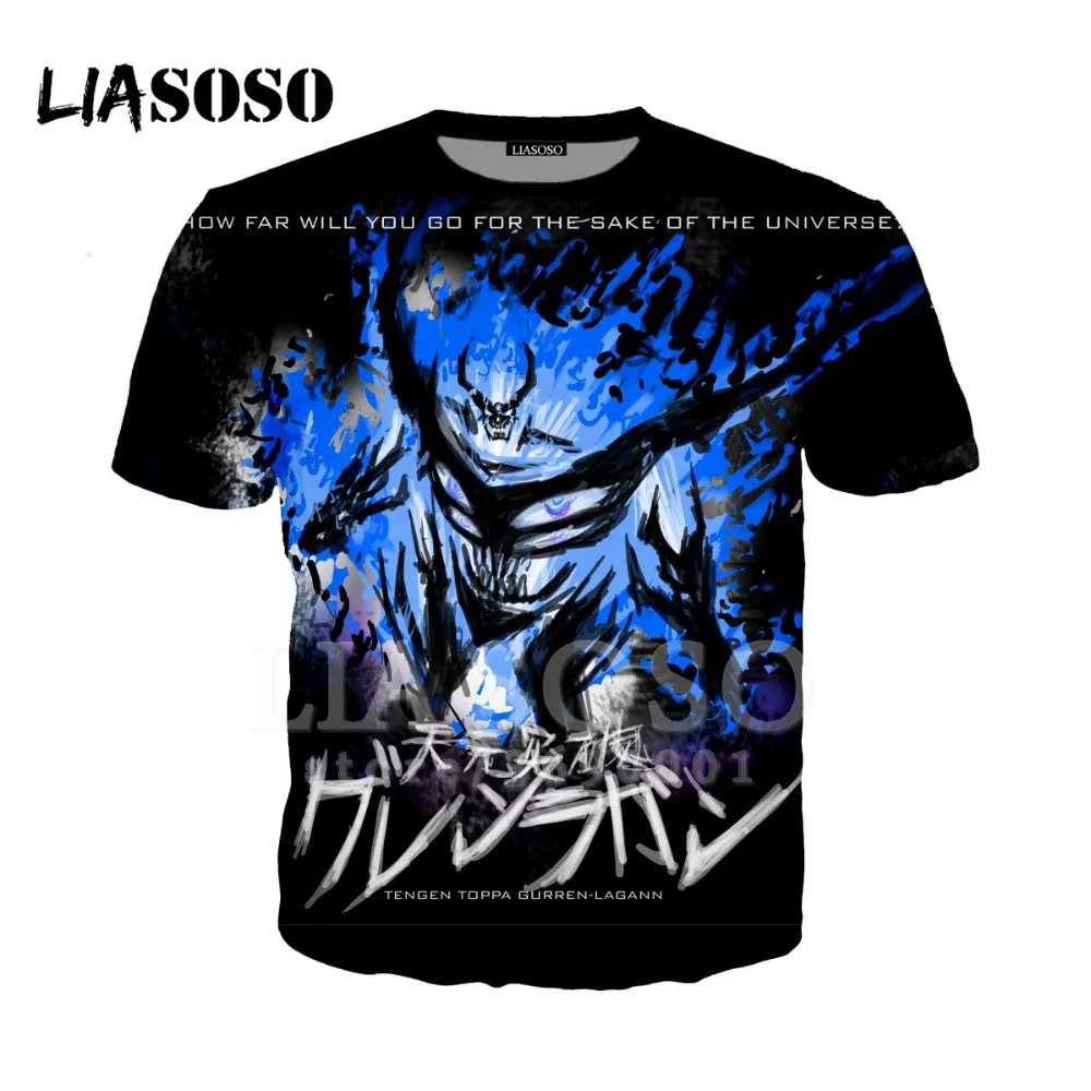 Женская и мужская футболка с 3D принтом Tengen Toppa Gurren Lagann Simon kamina Yoko летняя в стиле хип