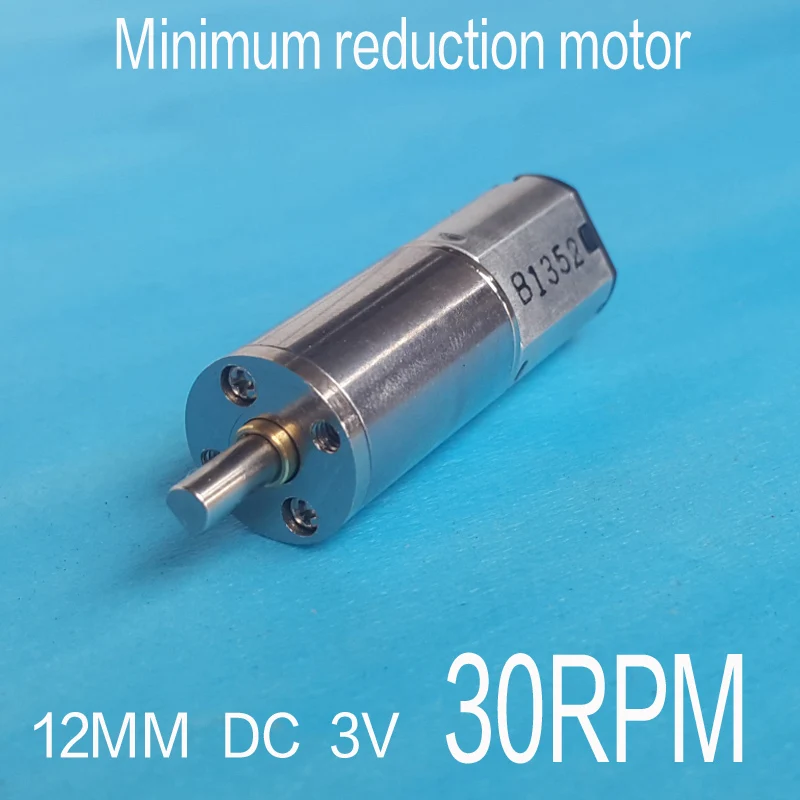 12 мм Минимальный Шестерни мотор-редуктор постоянного тока 3V 30RPM Высокий крутящий