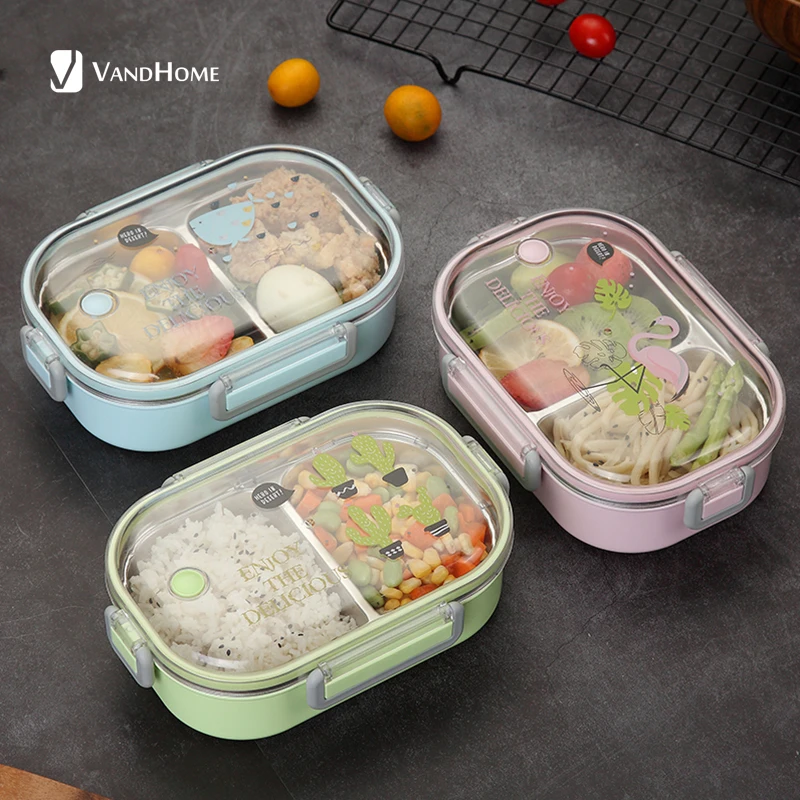 VandHome коробка для ланча детей японский 304 из нержавеющей стали Bento box герметичный