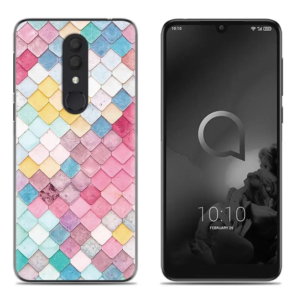 8 Ударопрочный чехол для телефона для Alcatel 3()/5053 цветной Мягкий силиконовый чехол из ТПУ с рисунком - Цвет: 8