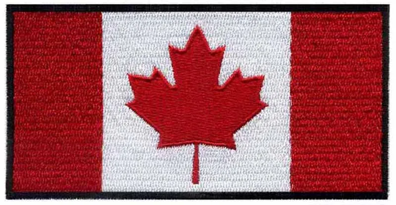 Канадские нашивки с вышивкой флагом и логотипами 3 дюйма широкие/футбольные