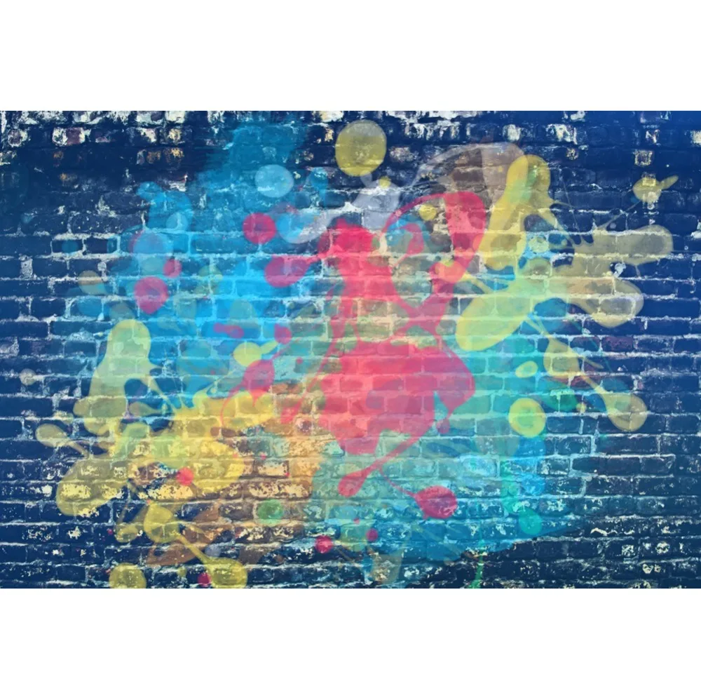 Laeacco Old Brick Graffiti Wall Baby Child Portrait Photography Background Customized Photographic Backdrop For Photo Studio | Электроника