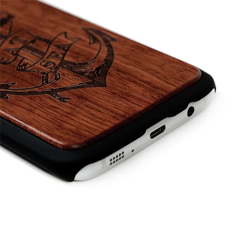 YOKIRIN Retro Bamboo Traditional Sculpture Wood Back Wooden Phone Case For Samsung Galaxy S7 / Edge Hard Cover |