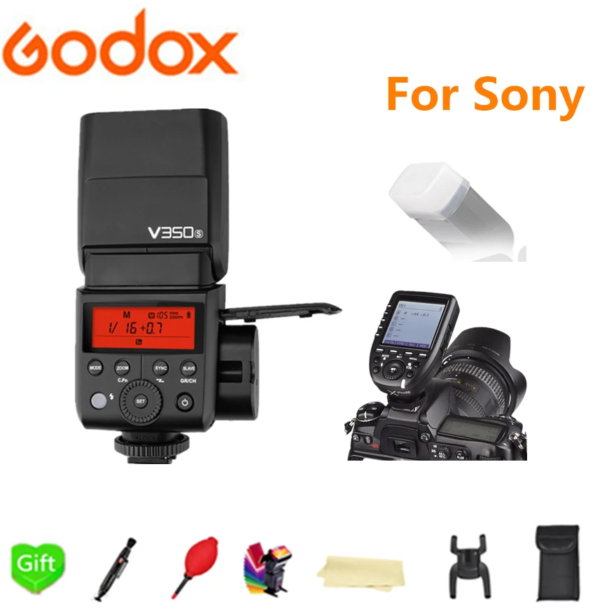 

Godox V350S GN36 TTL 1/8000s HSS 2,4G Беспроводная система X литий-батарея Вспышка Speedlite + Xpro-s триггер для Sony DSLR камеры
