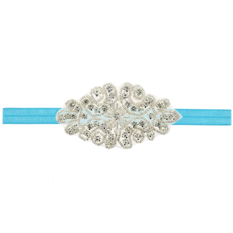 Детская повязка на голову со стразами эластичная лента для волос маленькой