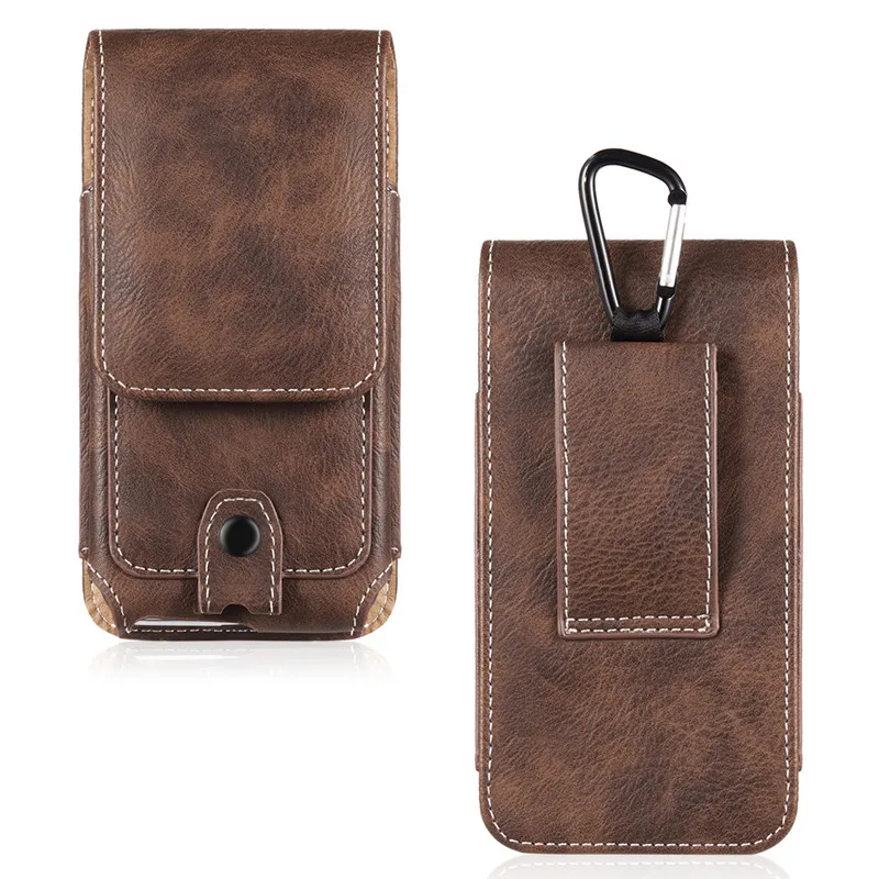 Universal Smartphone Bag For Xiaomi Redmi note 7 5 Plus 6 Pro 6A 7A MI A1 A2 Lite Wallet Cover Bag Note 6 5 Pro 5A 5 4 4X Case - Цвет: Dark Brown