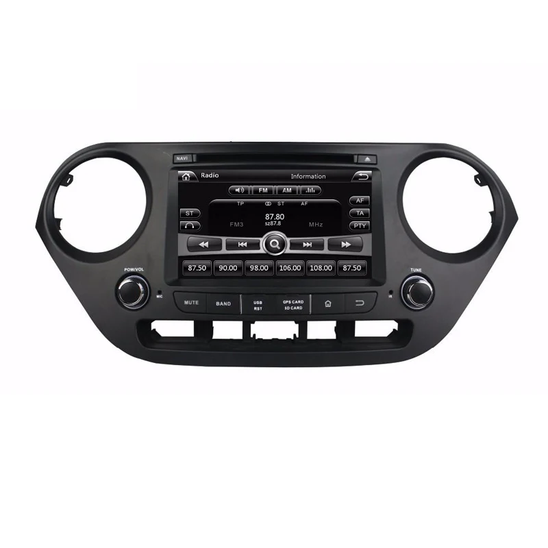 Автомагнитола двойной din для hyundai Grand i10 2013- сенсорный экран dvd мультимедийный плеер система gps навигация Стерео Авторадио