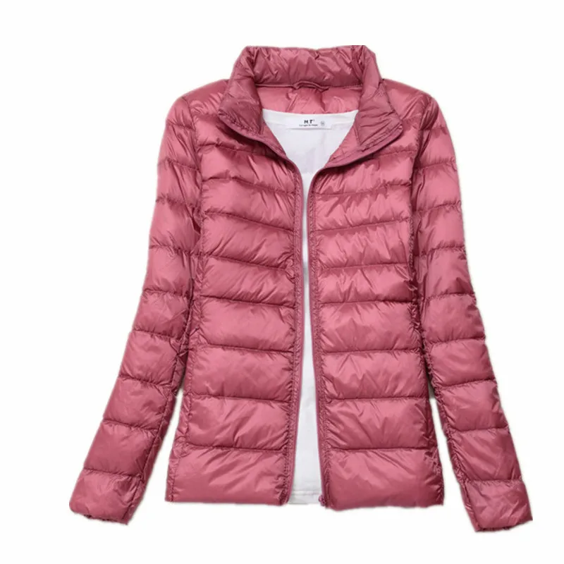 Зимняя куртка парка на 90% белом утином пуху Женская Осенняя приталенная теплая