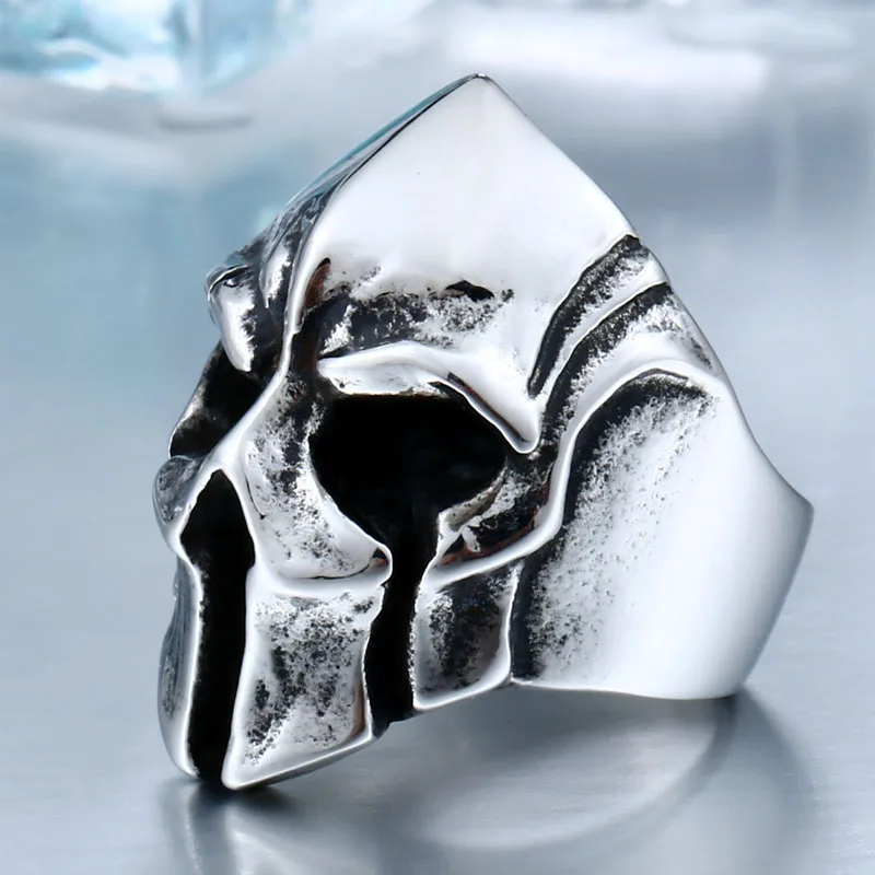 New Store Dropshipping Big Biker Skull Ring For Man Stainless Steel Unique Punk Men Cool Vintage Jewelry BR8-414