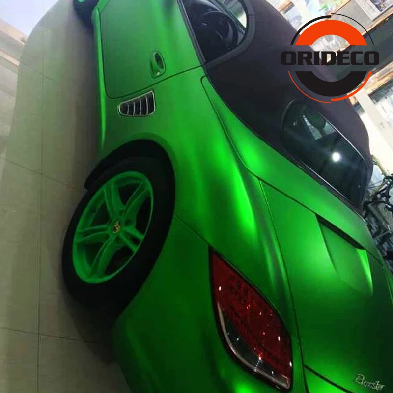 50 см * 200 см/300 Apple Green матовая металлическая Автомобильная виниловая пленка с