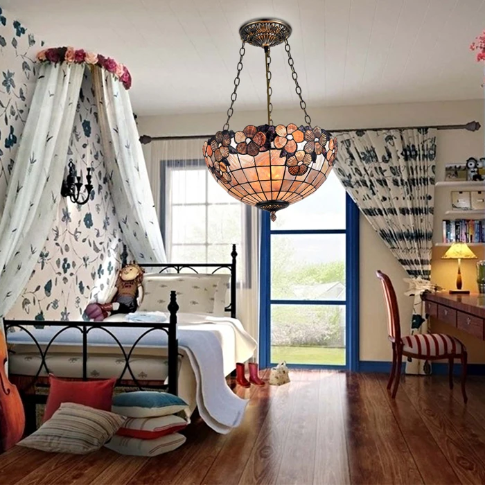 Современный пасторальный подвесной светильник в виде ракушки стиле барокко