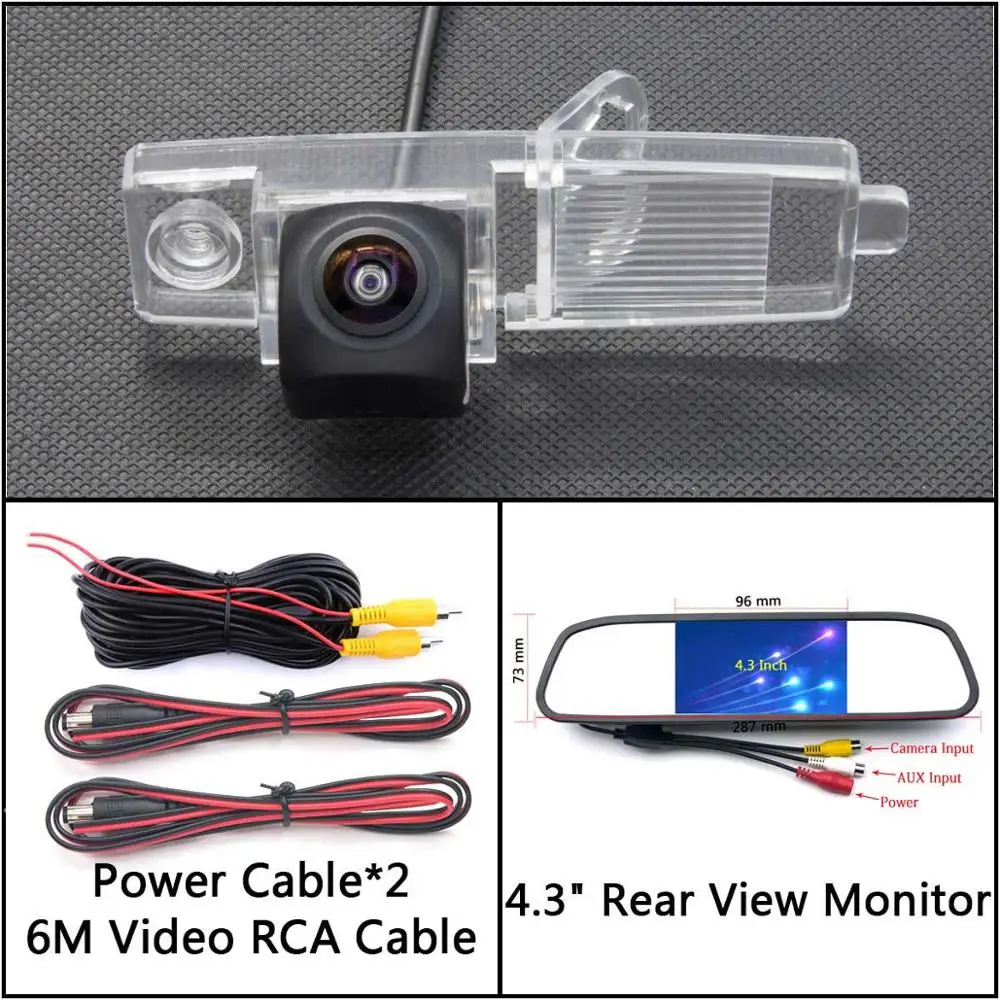 Cam N 4.3 Mirror 175 градусов HD камера заднего вида Камера для Toyota Highlander 2003 2004 2005 2006 2007 2008 2009 2010 2011 2012 автомобильный монитор - Название цвета: Cam N 4.3 Mirror
