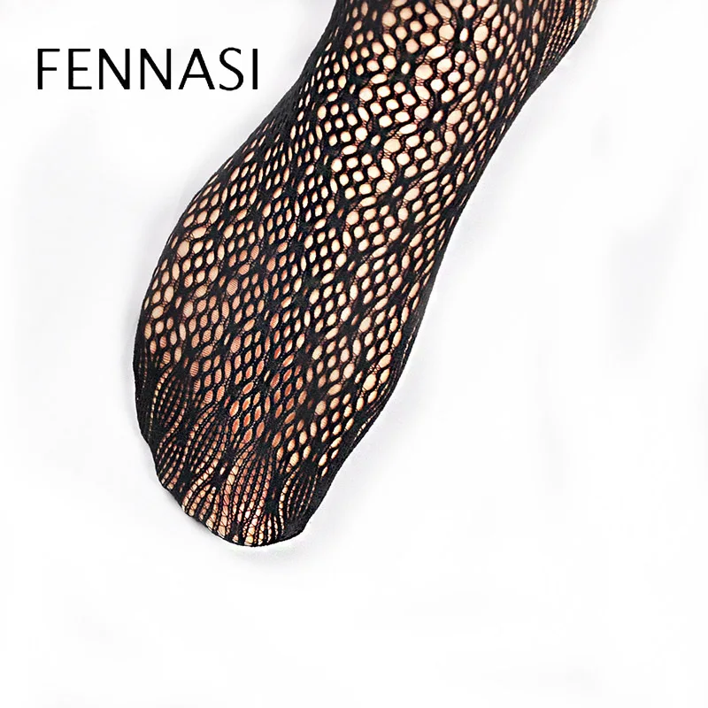 FENNASI 2 пары корейские черные тонкие нейлоновые сетчатые женские носки Модные