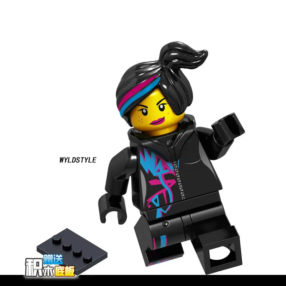 Шоколад Для фильма ниндзя, Unikitty Emmet Wyldstyle, Sheriff Gordon Nya Cop Lord Vitruvius, Бэтмен, строительные блоки, игрушки, фигурки, кирпичи - Цвет: Шоколад