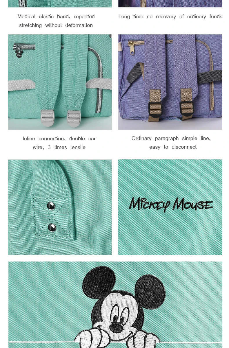 Disney Minnie Mummy сумка для подгузников для беременных брендовая Большая вместительная Детская сумка рюкзак для путешествий дизайнерская сумка для ухода за ребенком сумки для подгузников