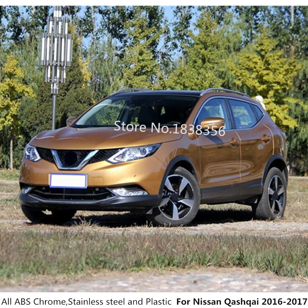 Для Nissan Qashqai 2016 2017 2018 2019 кузов автомобиля АБС ХРОМ Задний Спойлер боковой