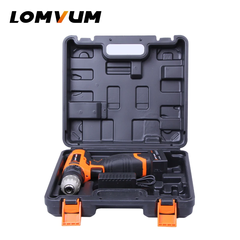 

LOMVUM Cordless Drill Plastic Case BMC Box Electric Dill with Battery