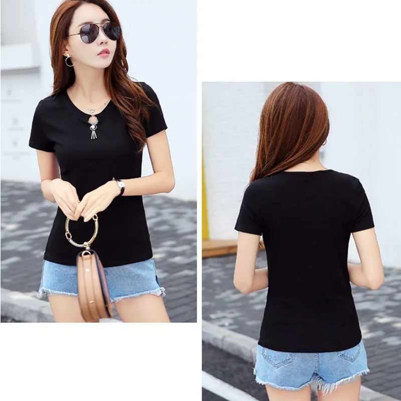 BOBOKATEER женская футболка с коротким рукавом 2020 лето хлопок camisetas mujer тонкая haut femme