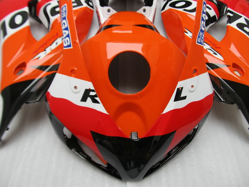 Литьевая форма обтекатель комплект для Honda CBR1000RR 2006 2007 красный черный Обтекатели