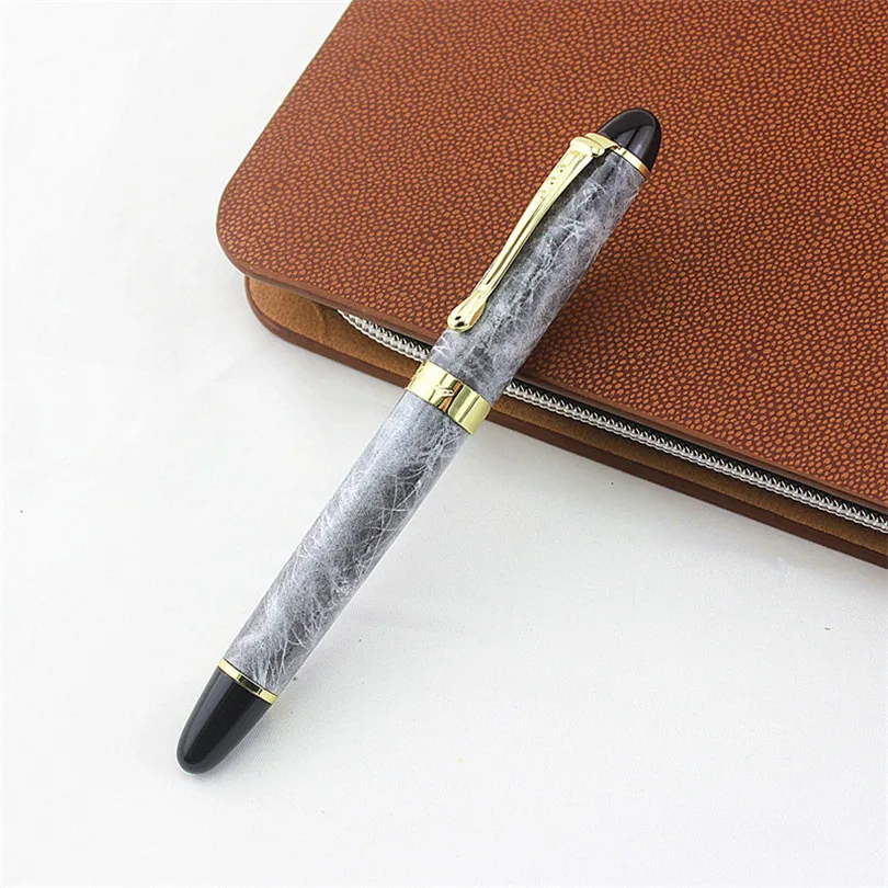 JINHAO X450 Исполнительный Серый Мраморный и золотой Ролик Шариковая ручка