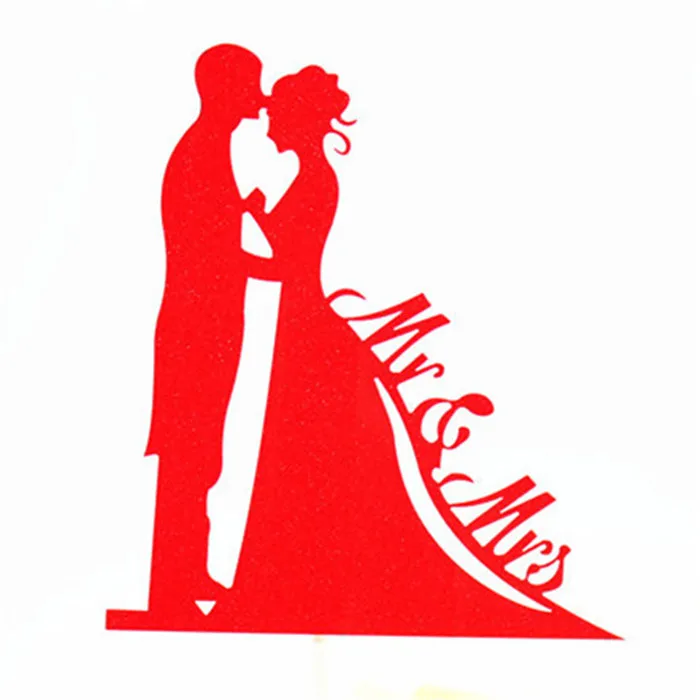 Свадебные топперы Mr Mrs, свадебные украшения, свадебные топперы для жениха и невесты, вечерние серебряные топперы для кексов, топперы для торта, свадебные топперы - Цвет: H121 Cake Topper