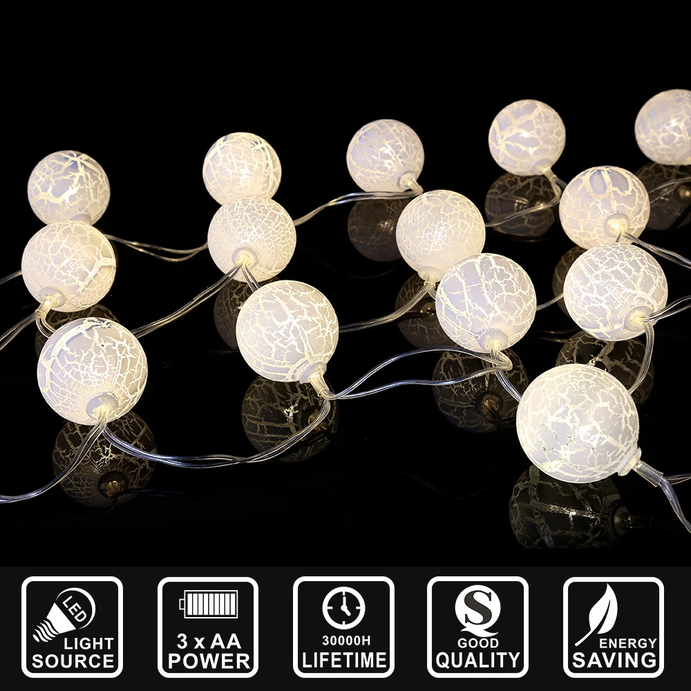 Украшение для дома трещины яйцо 2 м 20 светодиодные гирлянды батарея красочные