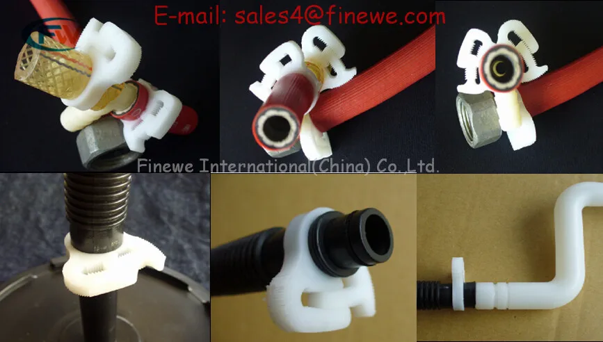 Нейлон platic белый топливо шланг кабель Провода трубки Зажимы клип для 11.4 12.4 мм od |