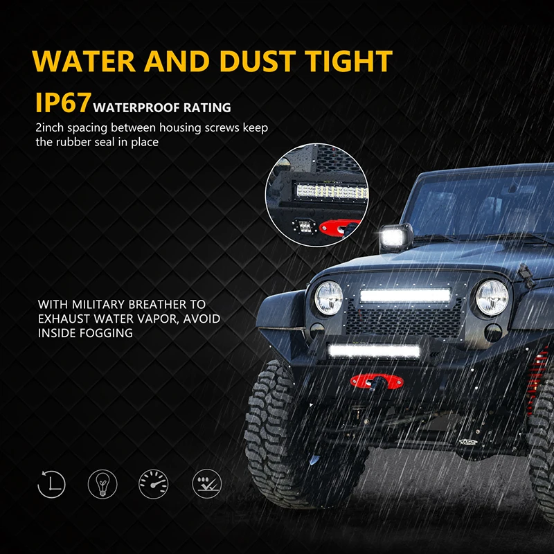 Oslamp 3 ряда 360 Вт 28 дюймов светодиодный рабочий свет бар внедорожный 4x4 LED