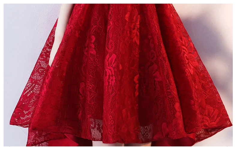 FOLOBE красное платье в китайском стиле с лямкой на шее кружевные вечерние платья