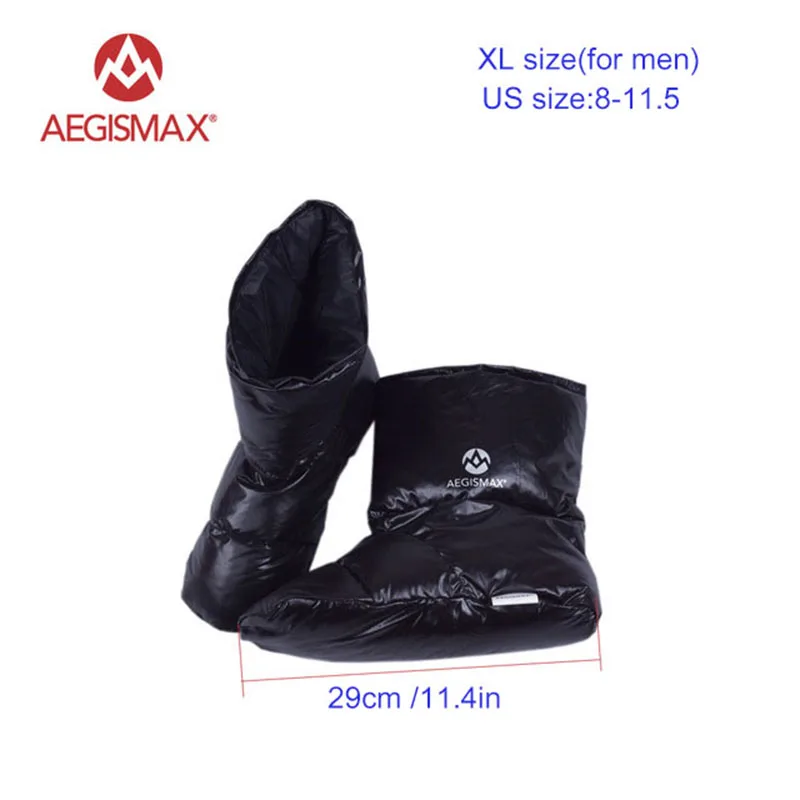 Aegimax тапочки на утином пуху мягкие носки для кемпинга унисекс помещения и