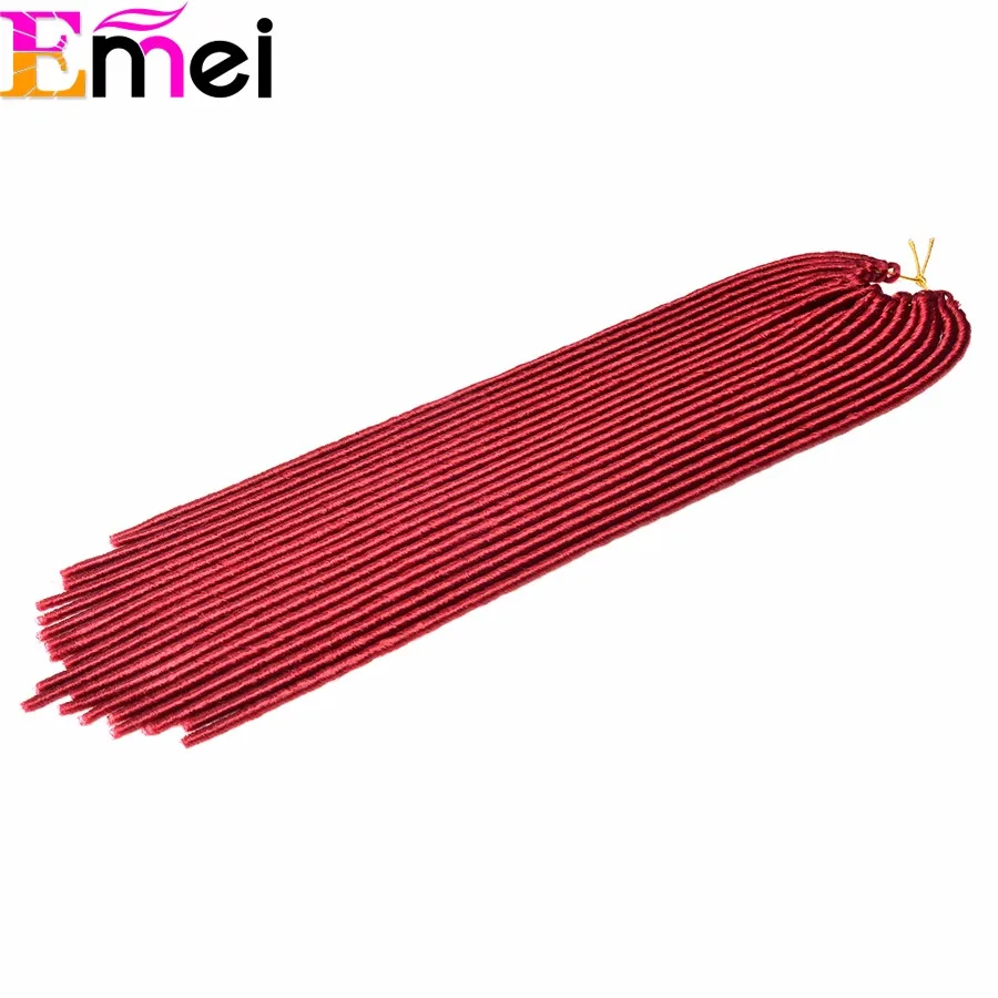 Мягкий 20 Пряди Искусственного Locs Крючком Волосы Dreadlock Расширение 18