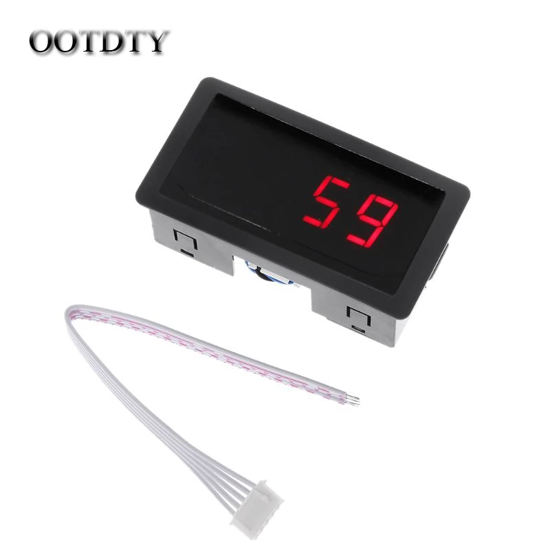 

OOTDTY Digital Counter DC LED 4 Digit 0-9999 Up/Down Plus/Minus Panel Counter Meter with Cable dorp shipping