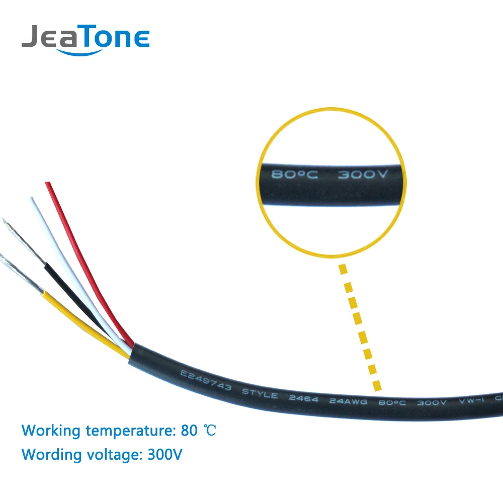 JeaTone видео Удлинительный кабель 4x0,12 мм 10 метров луженая медная проволока