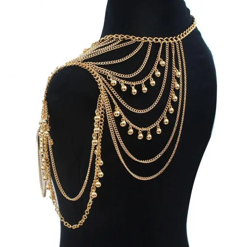 Новые женские кисточки звеньевые шарики ожерелье золотые цепочки ювелирные