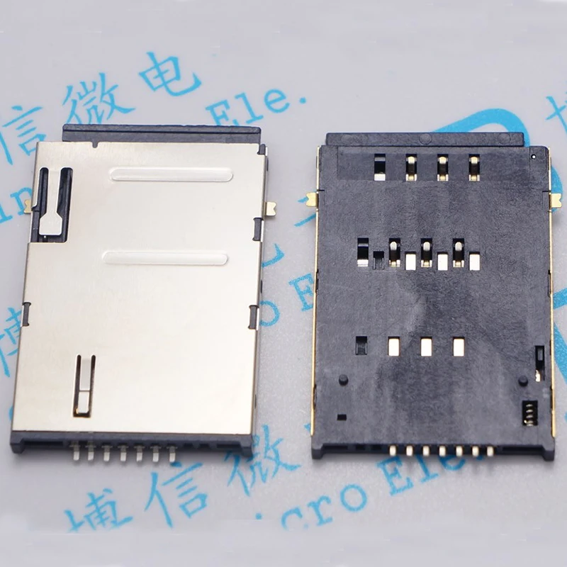 100 шт. SIM карты с гнездом бомбинг 6P + 1P|socket|socket sim |