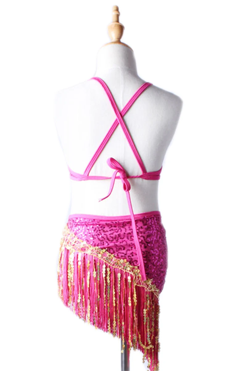 Платье женское красное для латиноамериканских танцев профессиональный костюм