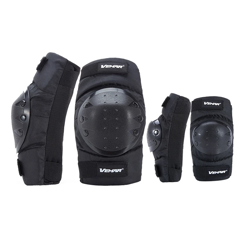 4 шт./компл. короткие дышащие налокотники наколенники для езды на мотоцикле