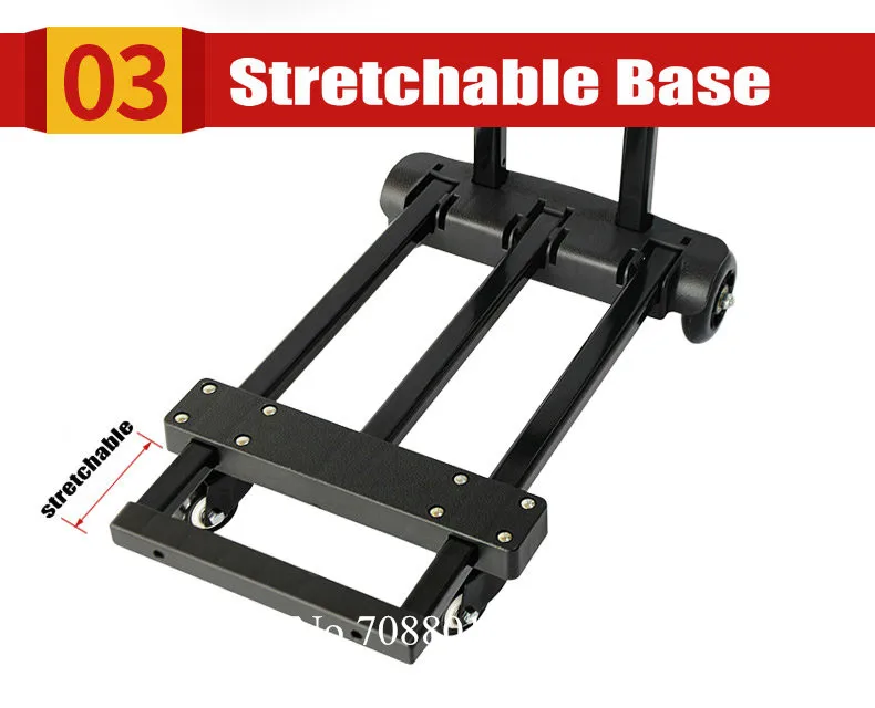 Складная ручная тележка, 120lbs Heavy Duty 4-х колесный прочная конструкция тележку, легкий для Чемодан, переносная складка Dolly