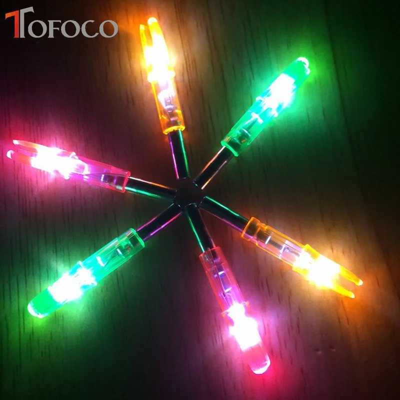 TOFOCO 3 шт. ручная светящаяся стрельба из лука светодиодная освещенная стрелка Nocks