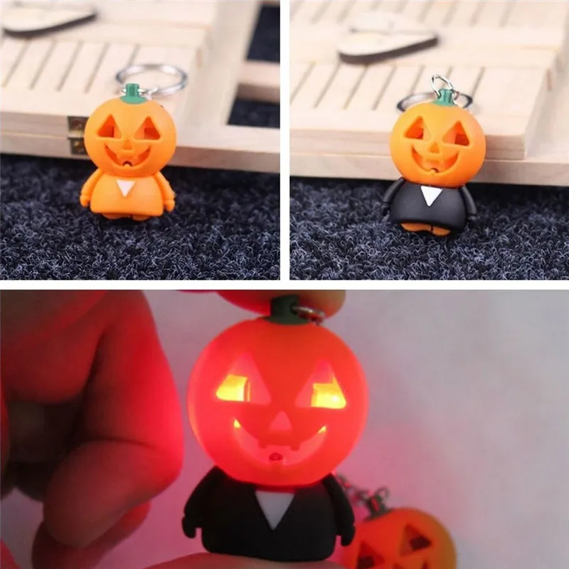 Хэллоуин брелок призрак в форме сердца с светодиодный & звуковое излучение ужас