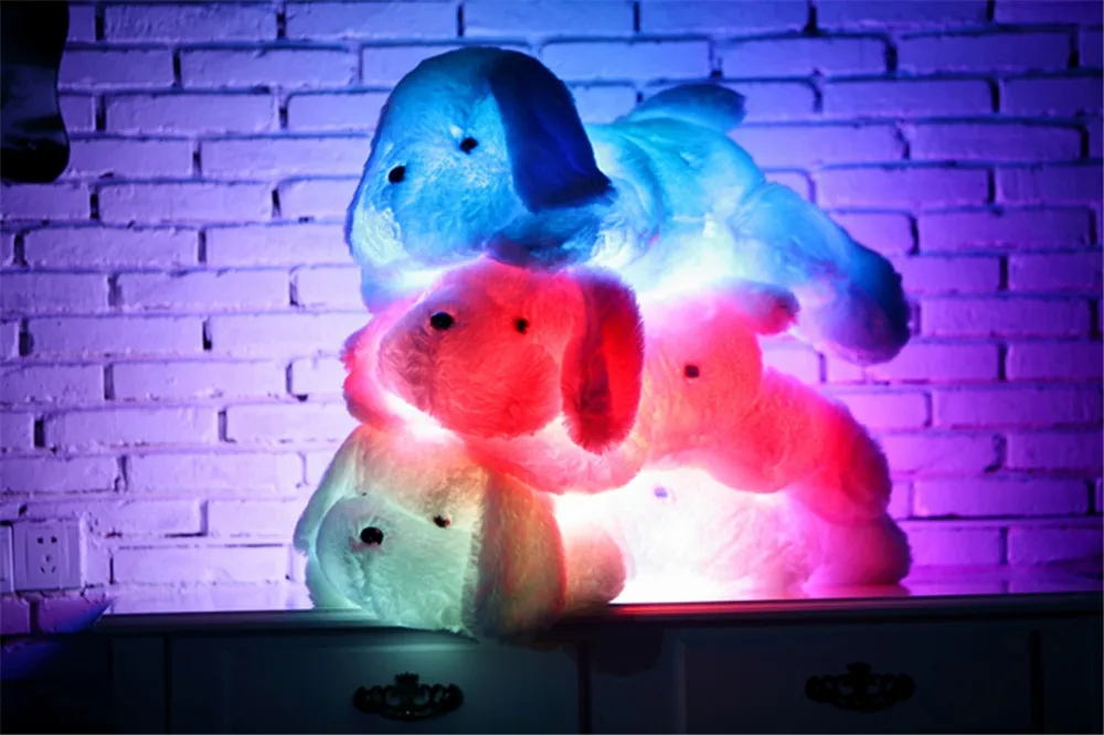 Огромный 80 см Kawaii классический светящийся плюшевый светодиодный светильник, плюшевая подушка, игрушки для детей, плюшевая кукла в виде животного, рождественский подарок